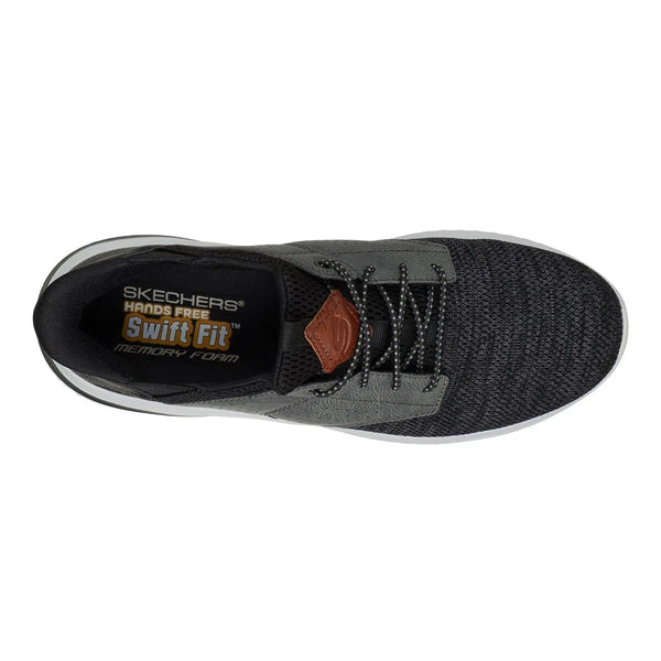 Skechers Men's Delson Hands Free Swift Fit Tennis Shoe Casual Sneaker