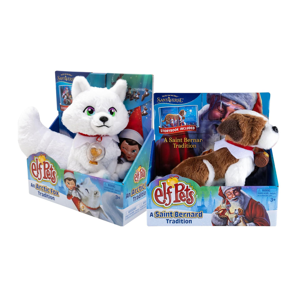 The Elf on the Shelf Elf Pets 2-Pack: Arctic Fox & Saint Bernard