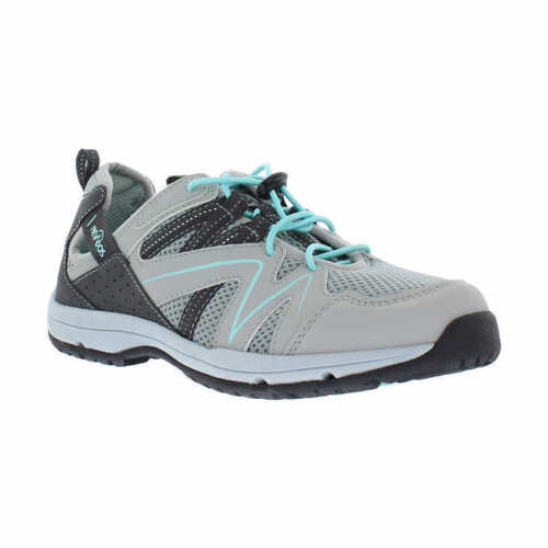 Nevados Women's Grey/Teal Lightweight Vent Bungee Closure Shoes