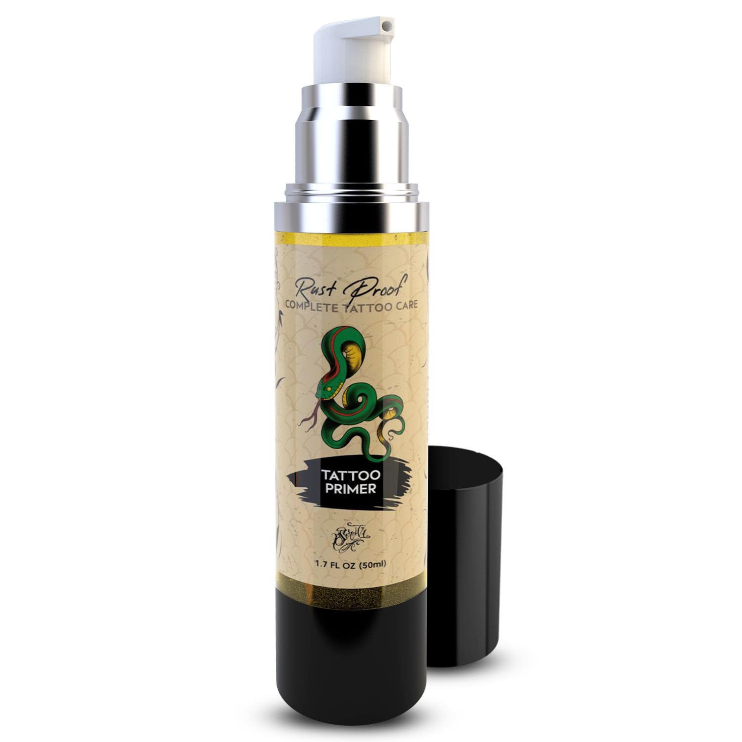 Nirvanta Rust Proof Tattoo Sealer 1.7 fl oz – Tattoo Sealing Body Lotion for Pre-Care & Long Term Ink Maintenance