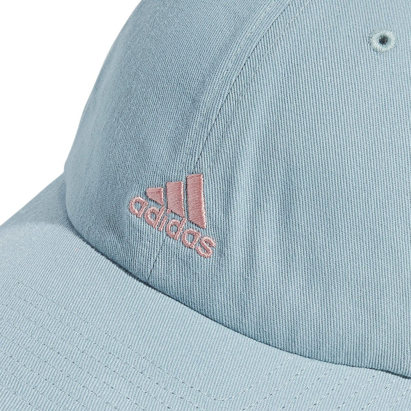 adidas Women's Saturday Baseball Cap  Adjustable Ladies Cotton Hat, Athletic Relaxed Fit - Magic Grey/Wonder Mauve Pink