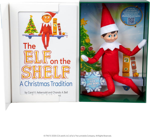 The Elf on the Shelf Box Set - Poseable Boy Scout Elf with Blue Eyes