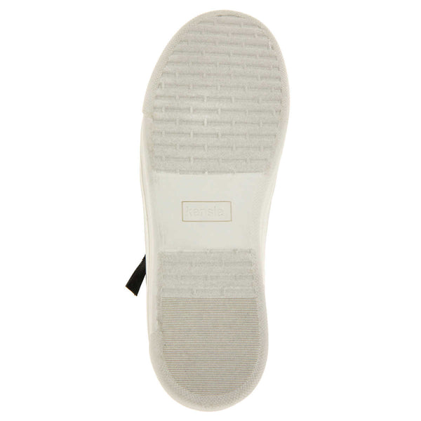 Kensie Soren Black Women's Fashion Low Top Sneaker - Ladies Casual Shoe