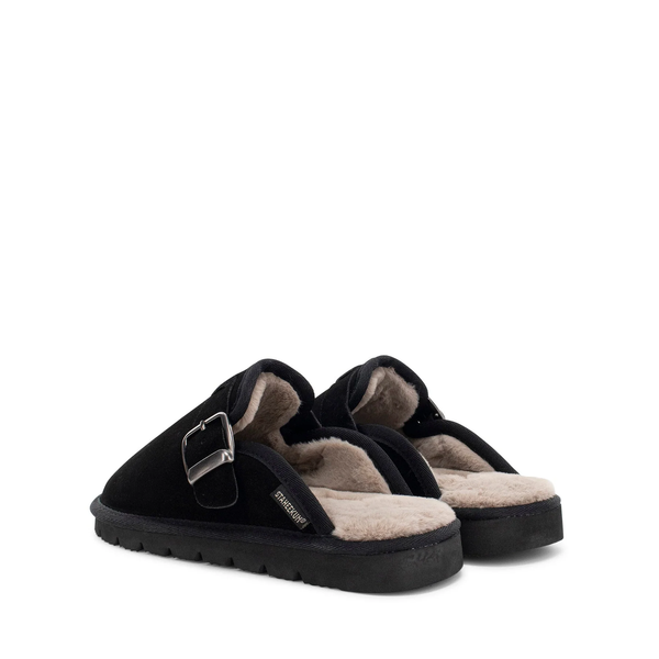 Staheekum Women's Chelan Buckle Clog Plush Fluffy Slip On Ladies Shoe