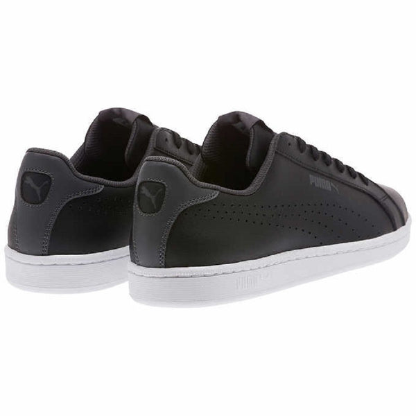 PUMA Men's Smash Leather Classic Sneaker Black Size 10