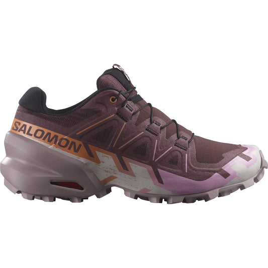 Salomon Speedcross 6 Trail Running and Hiking Shoe Womens Catawba Grape/Papaya/Deauville mauve Size 8