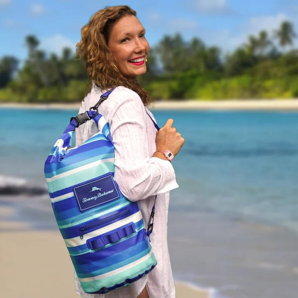 Tommy Bahama 20L Waterproof Dry Bag, Roll-Top (Harbor Stripe)___________________FUMA