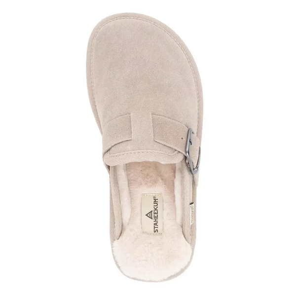 Staheekum Women's Chelan Buckle Clog Plush Fluffy Slip On Ladies Shoe