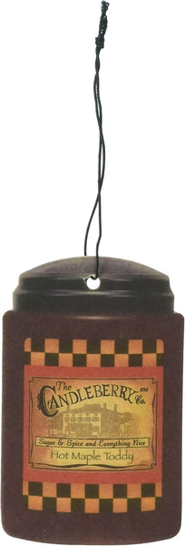 Candleberry Hot Maple Toddy Car Air Freshener | Provides Long Lasting Scent for Auto or Home | 2 Pack