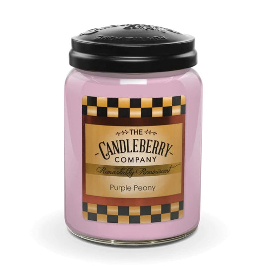 Candleberry Candles | Summer Scents | Relaxing Aromatherapy Gift Candles | Hand Poured in The USA | Highly Scented & Long Lasting | Large Jar (Purple Peony)