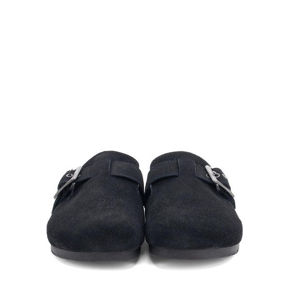 Staheekum Womens Crescent Suede Clog Slippers – Slip-On Mules with Microsuede Lining and Defender Water & Stain Repellent