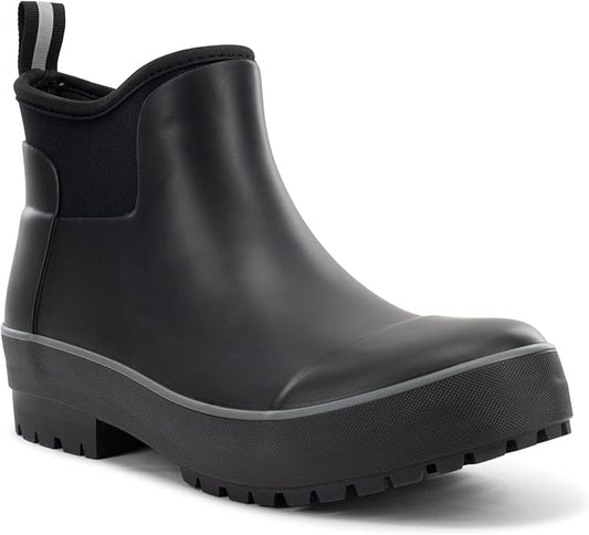 Chooka Women's Everyday Neoprene Waterproof Ankle Rain Boots | Slip-On Chelsea Insulated Rubber Boots for Women
