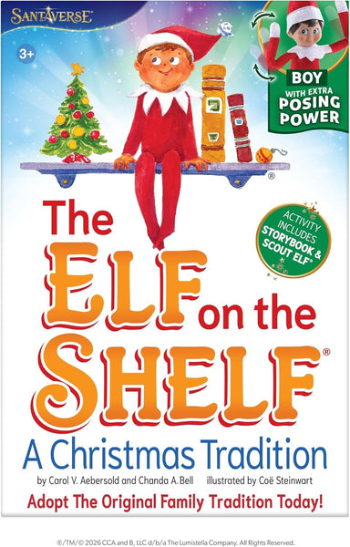 The Elf on the Shelf Box Set - Poseable Boy Scout Elf with Blue Eyes