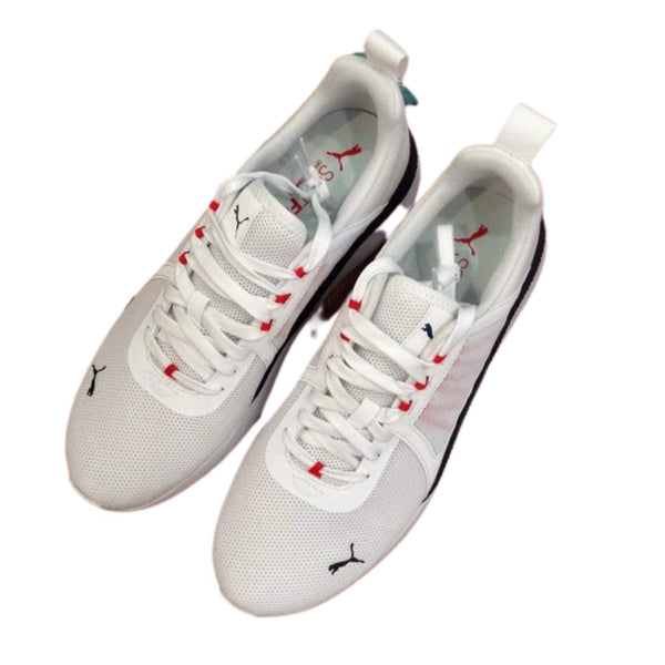 PUMA Mens Pacer Net Cage Shoes White/Red/Blue 11M