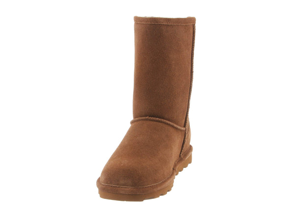 Bearpaw Elle Short Boot Suede Womens size 6 Hickory Brown