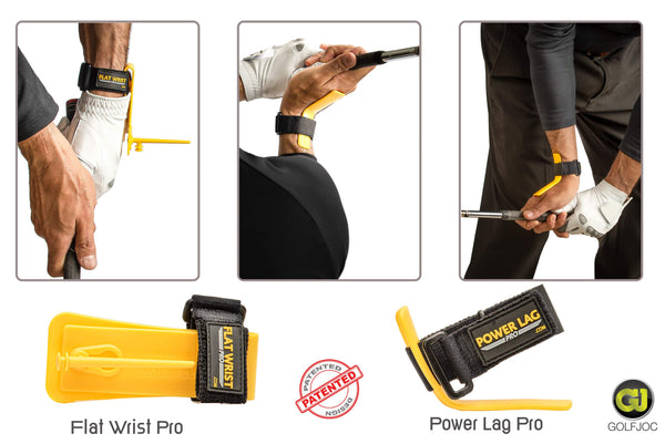 Golf Swing Training Aids - Golf Swing Lag Trainer and Golf Flat Wrist Trainer for Chipping, Slice and Full Swing
