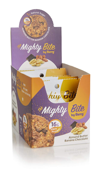 The Mighty Bite by Berg | Healthy Cookie | Vegan Snack | Dairy free, Soy free, Nut free, Non-GMO | No Added Sugar | High Protein, Low Carb | Peanut Butter Chocolate | 3 Ounce, Pack of 6