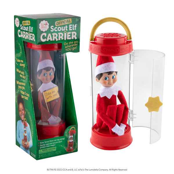 The Elf on the Shelf Scout Elf Carrier The Official Carrier from The North Pole for Scout Elf Family Adventures - Includes 2 Message Tags