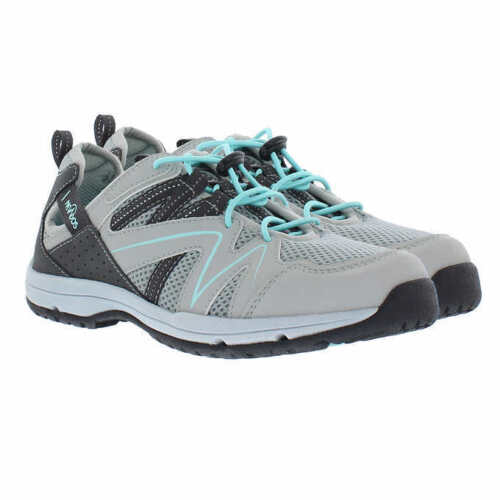 Nevados Women's Grey/Teal Lightweight Vent Bungee Closure Shoes