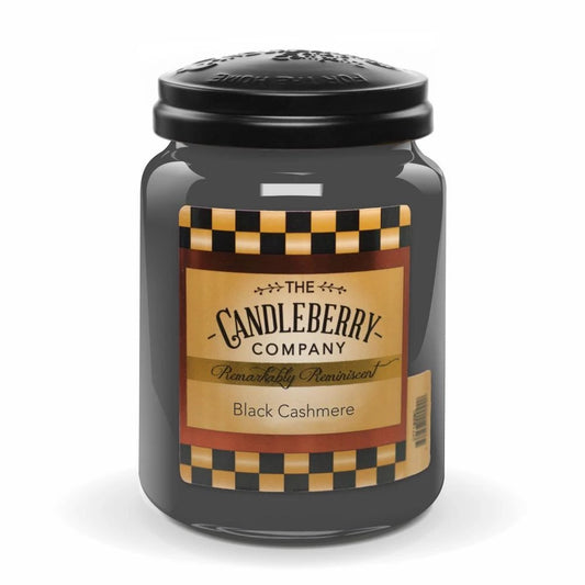 Candleberry Candles | Black Cashmere Candle | Best Candles on The Market | Hand Poured in The USA | Highly Scented & Long Lasting | Large Jar 26 oz