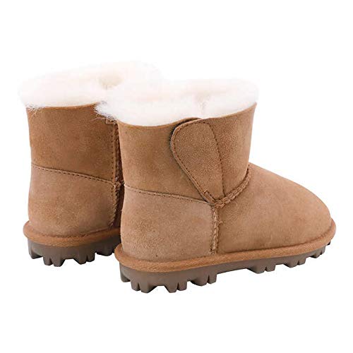 Kirkland Signature Kid's Girls Shearling Sheepskin Boot - Warm Easy On Winter Boot