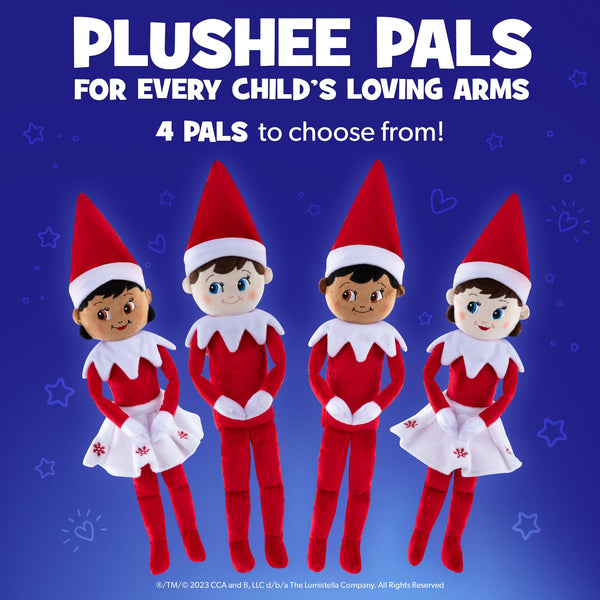 The Elf on the Shelf Plushee Pals - 17-inch The Elf on the Shelf Scout Elf Plush Toys Blue Eyed Boy- Huggable and Lovable Stuffed Elf Plush