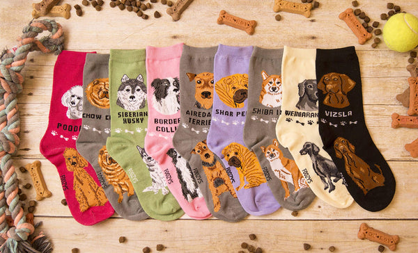 Foozys Unisex Crew Socks Canine Collection