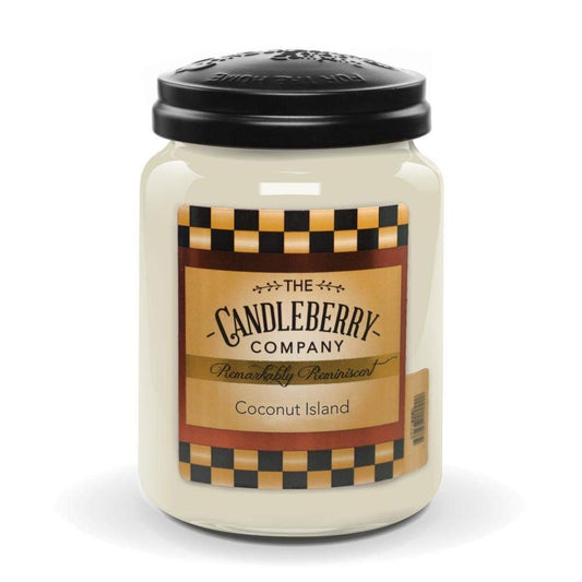 Candleberry Candles | Coconut Island Candle | Best Candles on The Market | Hand Poured in The USA | Highly Scented & Long Lasting | Large Jar 26 oz.