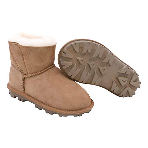 Kirkland Signature Kid's Girls Shearling Sheepskin Boot - Warm Easy On Winter Boot