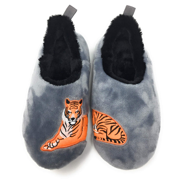 Oooh Geez Women's Cozy Slippers, Warm Comfy House Slippers, Tiger King Fuzzy Indoor Super Soft Animal Slipper
