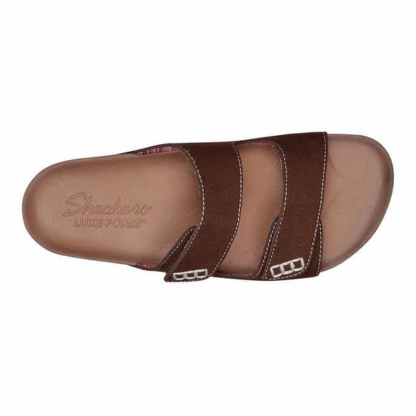 Skechers Women's Luxe Fresh Spirit Two Strap Granola Sandal Comfort Footbed Desert Posy