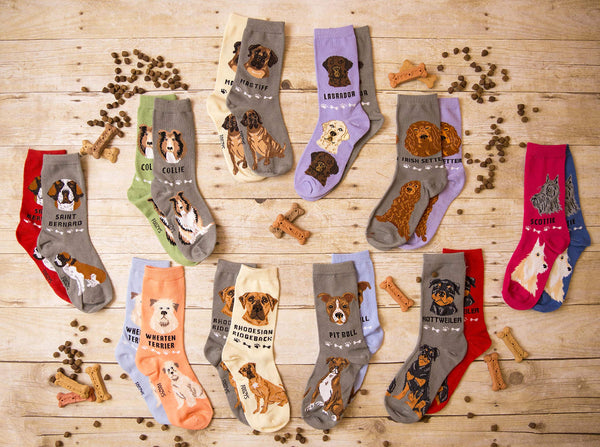 Foozys Unisex Crew Socks Canine Collection