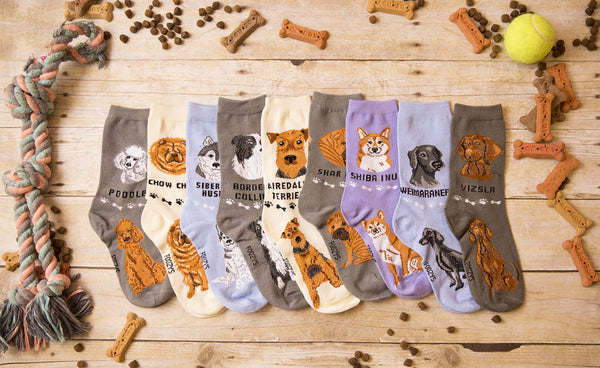 Foozys Unisex Crew Socks Canine Collection