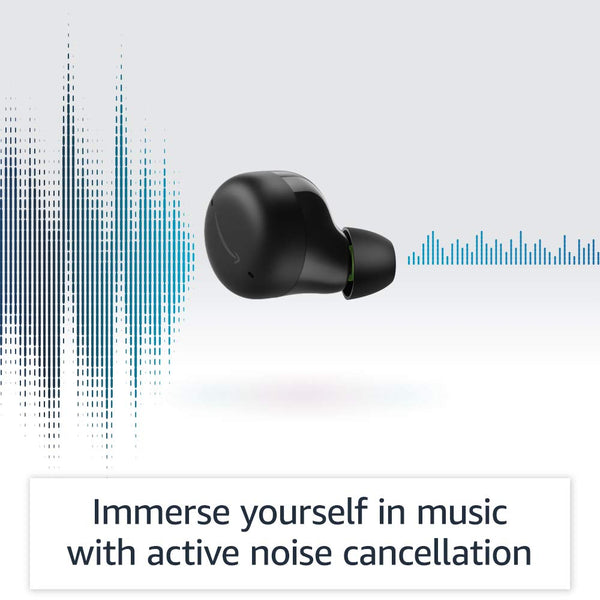Echo Buds with Active Noise Cancellation (2021 release, 2nd gen) | Wireless earbuds with active noise cancellation and Alexa | Wireless charging case | Glacier White