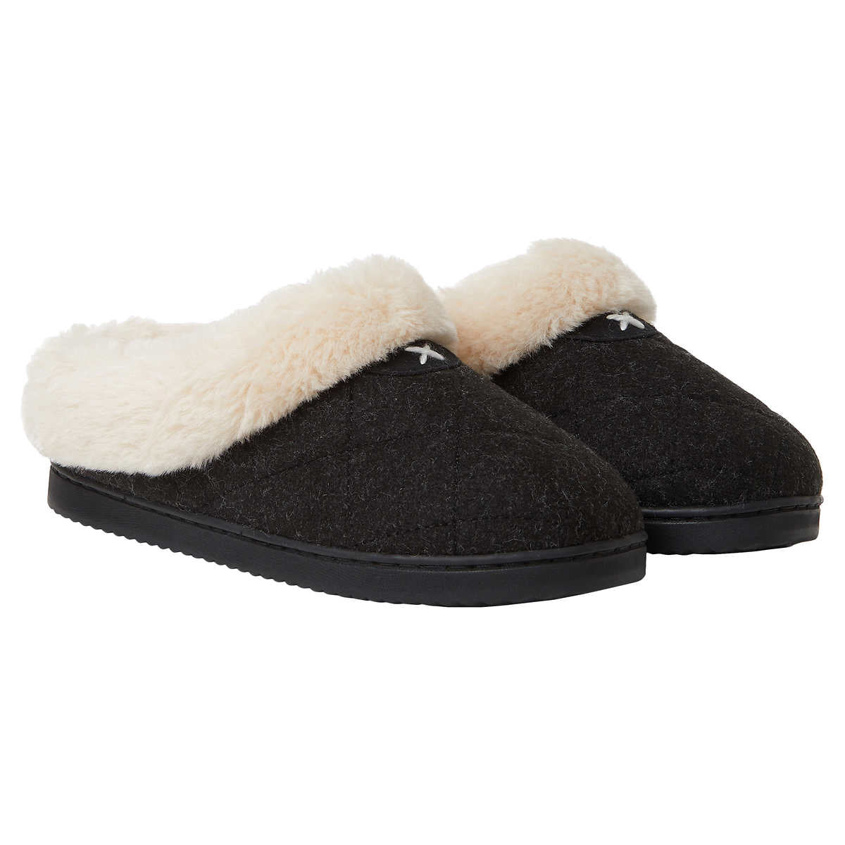 Faux Fur Walmart Womens Bedroom Slippers Dearfoams Women's
