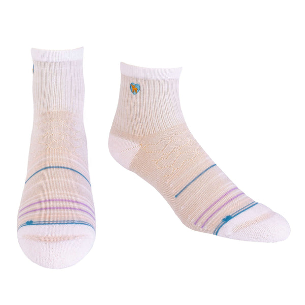 Pudus Bamboo Everyday Quarter Crew Socks | Moisture Wicking | Breathable | Extra Soft | Odor Resistant | All Day Comfort