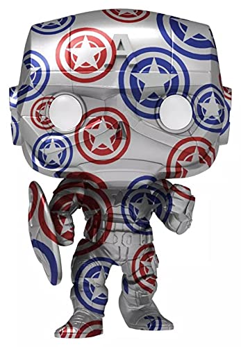 Funko POP! Artist Series: Marvel Patriotic Age - Captain America (Avengers, Stark Tech Suit Number 32) Exclusive