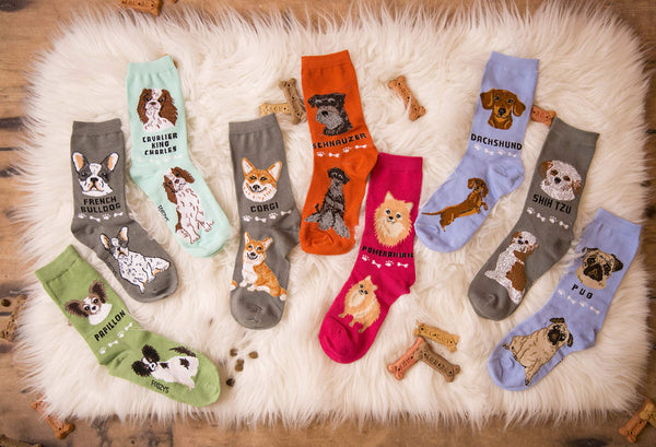 Foozys Unisex Crew Socks Canine Collection