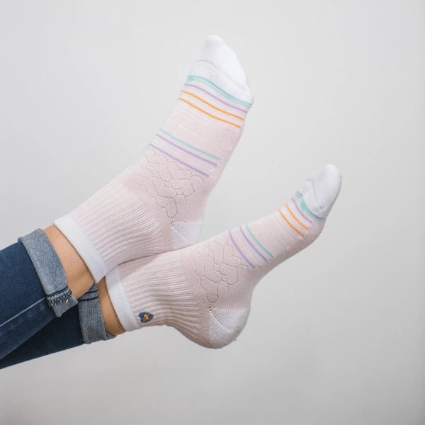 Pudus Bamboo Everyday Quarter Crew Socks | Moisture Wicking | Breathable | Extra Soft | Odor Resistant | All Day Comfort