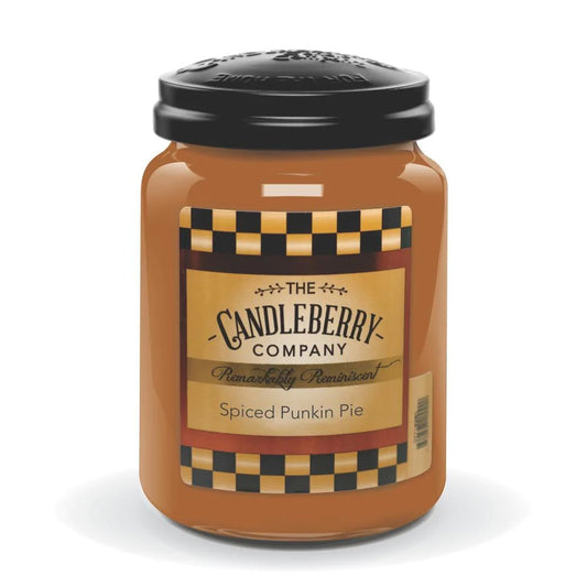 Candleberry Candles | Spiced Pumpkin "Punkin" Pie | Best Candles on The Market | Hand Poured in The USA | Highly Scented & Long Lasting | Large Jar 26 oz