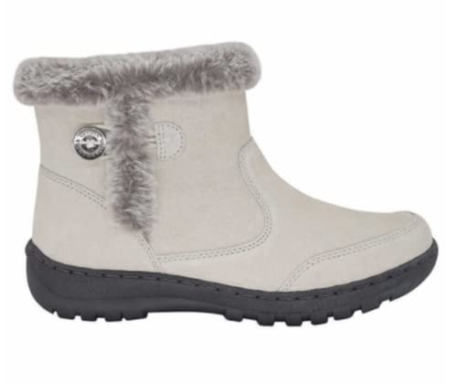 Khombu Women's Winter Snow Boots Warm Ankle Booties Lightweight with Zipper Outdoor Indoor Easy Walking Shoes Boot