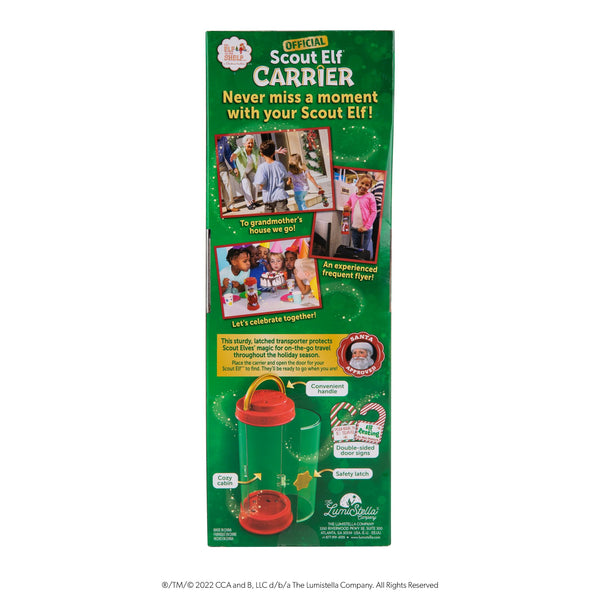 The Elf on the Shelf Scout Elf Carrier The Official Carrier from The North Pole for Scout Elf Family Adventures - Includes 2 Message Tags
