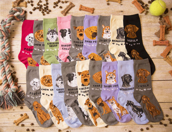 Foozys Unisex Crew Socks Canine Collection