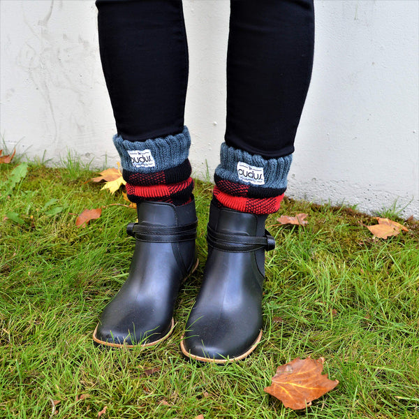 Pudus Womens Warm Short Boot Socks W 6-10 Fleece-Lined Crew-Length Winter Socks