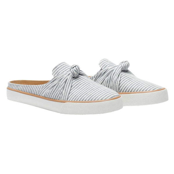 Margaritaville Ladies' Knotted Mule Sneaker in Grey stripe