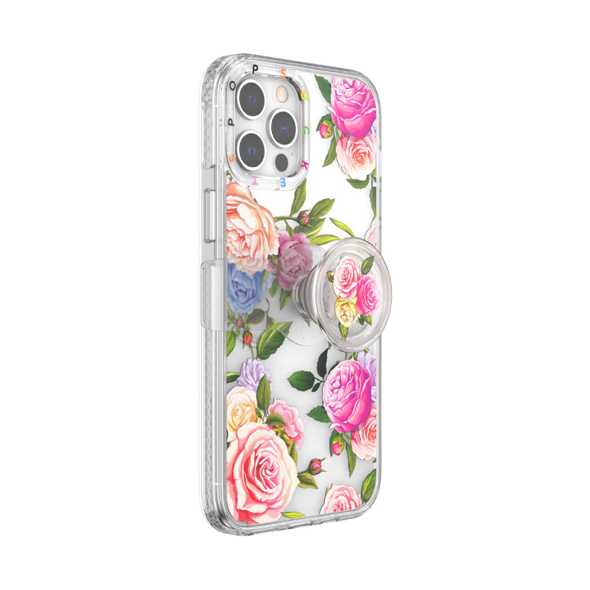 PopSockets: iPhone 12 Pro Max Case with Phone Grip and Slide, Phone Case for iPhone 12 Pro Max - Vintage Floral