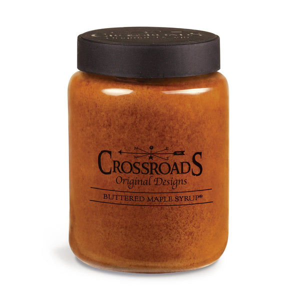 Crossroads Buttered Maple Syrup Scented 2-Wick Candle, 26 Ounce