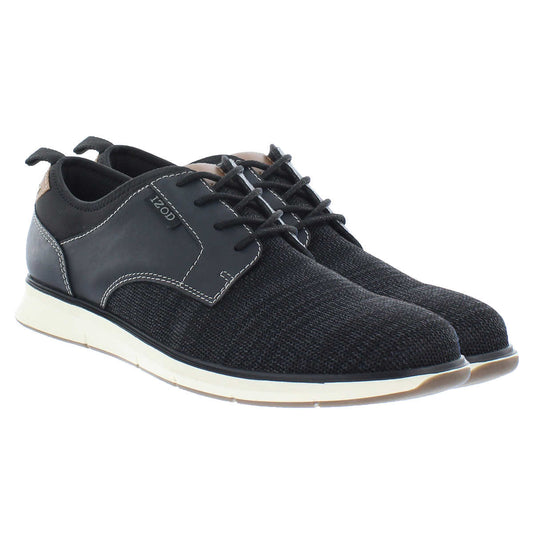 Izod Drift Oxford Casual Shoes for Men, Breathable Knit Lightweight Memory Foam Fashion Sneaker