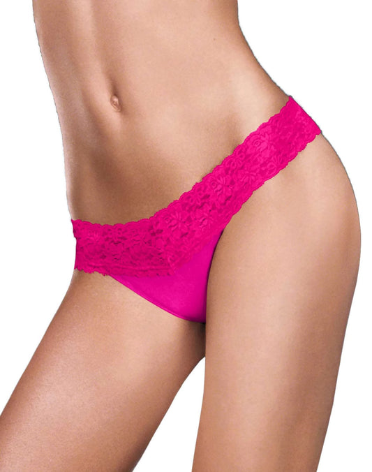 Maidenform Dream Lace Thong, S/M, Wild Strawberry