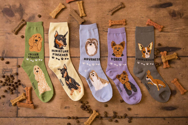 Foozys Unisex Crew Socks Canine Collection